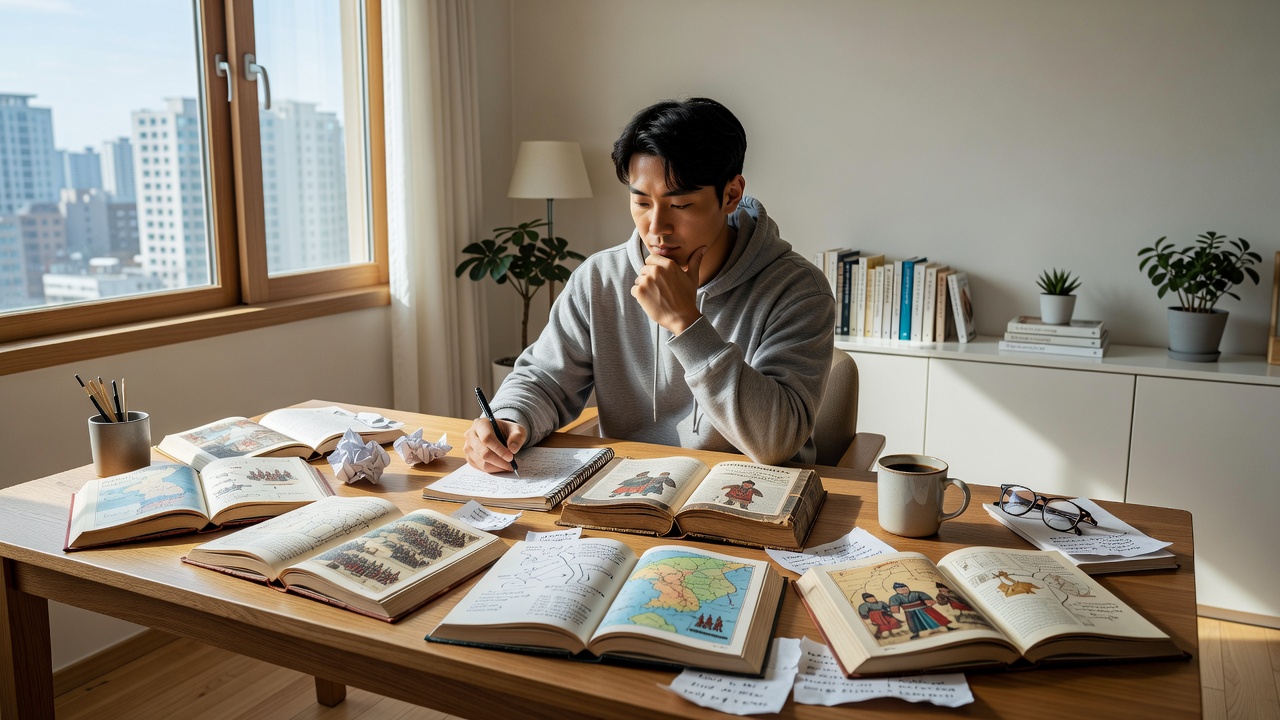 삼국지 현대 재해석을 위한 목차 아이디어 구상 장면